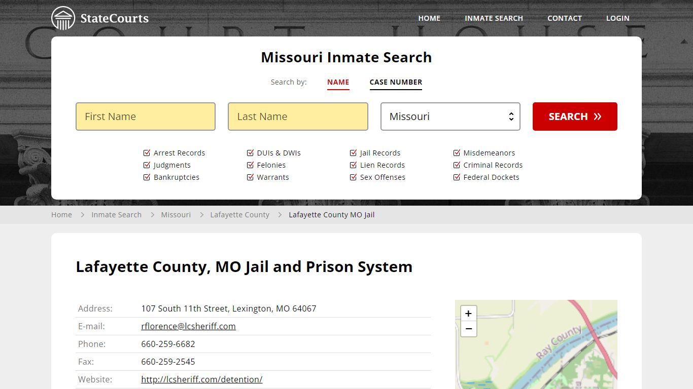 Lafayette County MO Jail Inmate Records Search, Missouri - State Courts